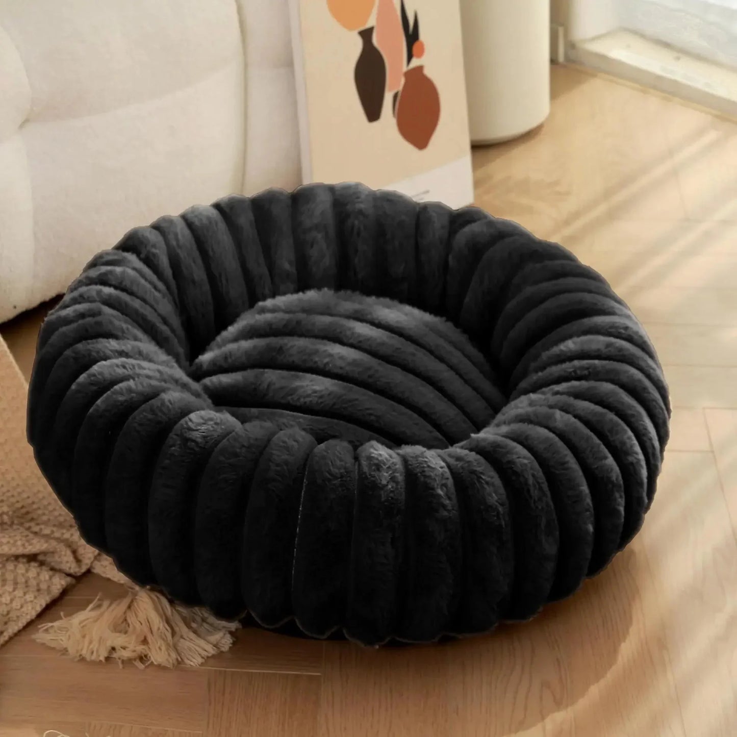 Warmnest DonutBed – Superzacht Wasbaar Hondenbed voor Warmte & Comfort