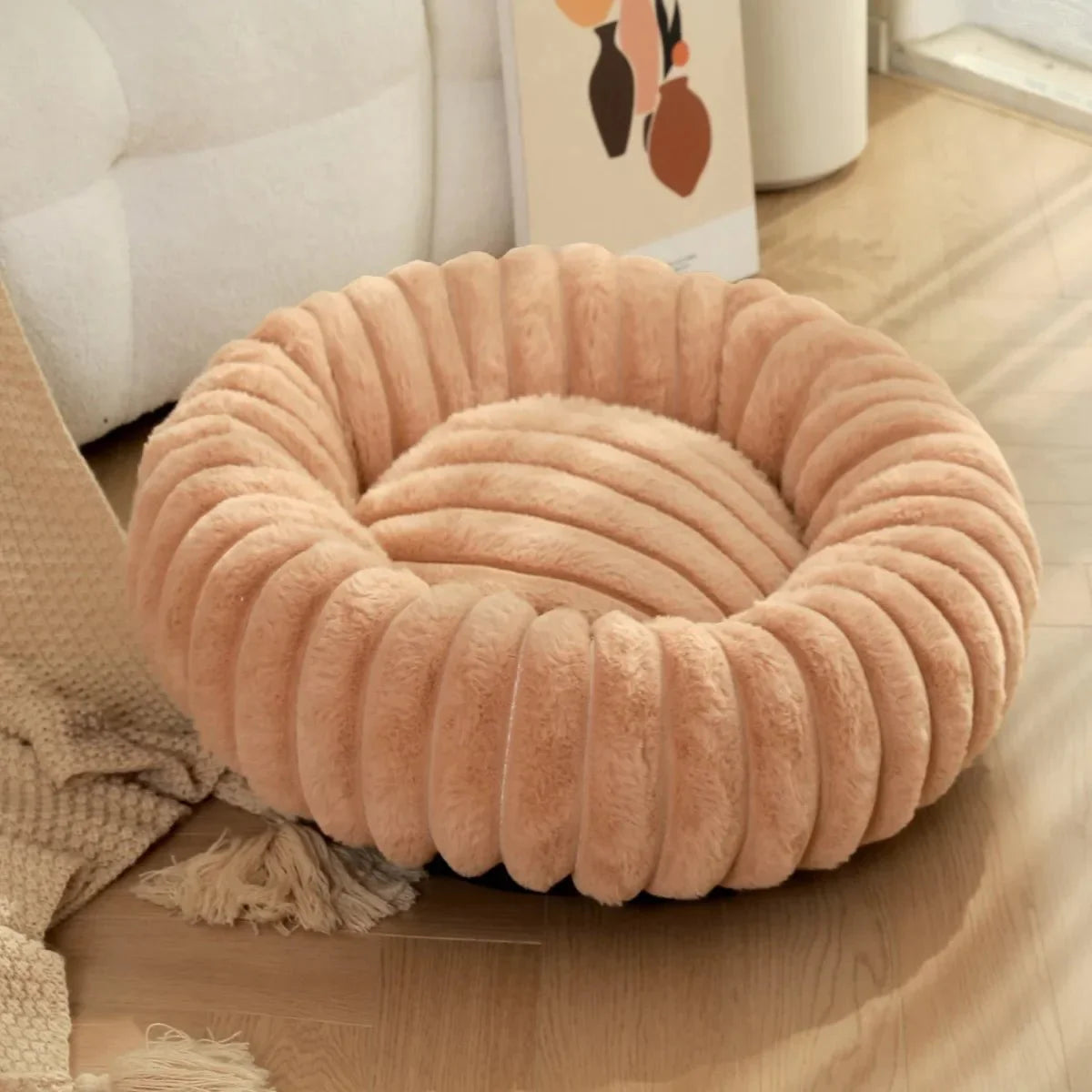 Warmnest DonutBed – Superzacht Wasbaar Hondenbed voor Warmte & Comfort